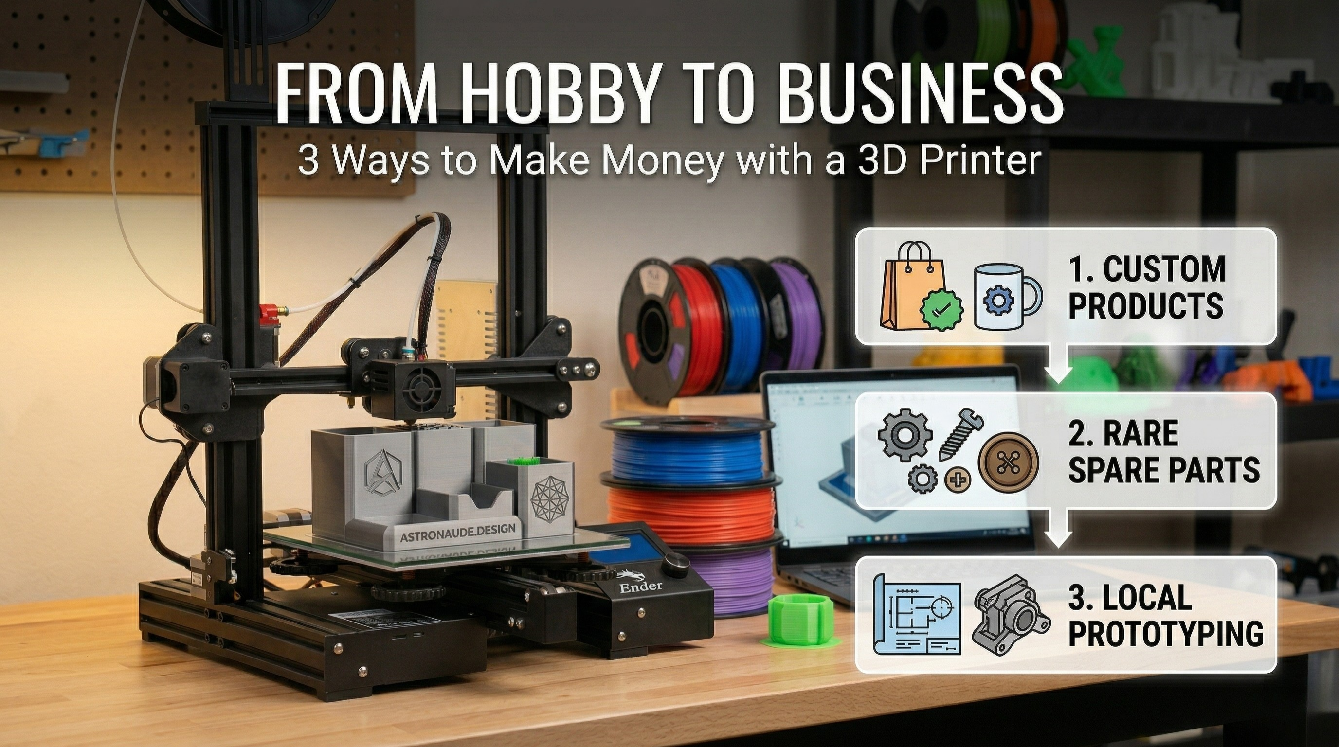 From Hobby to Business: 3 Ways to Make Money with a 3D Printer