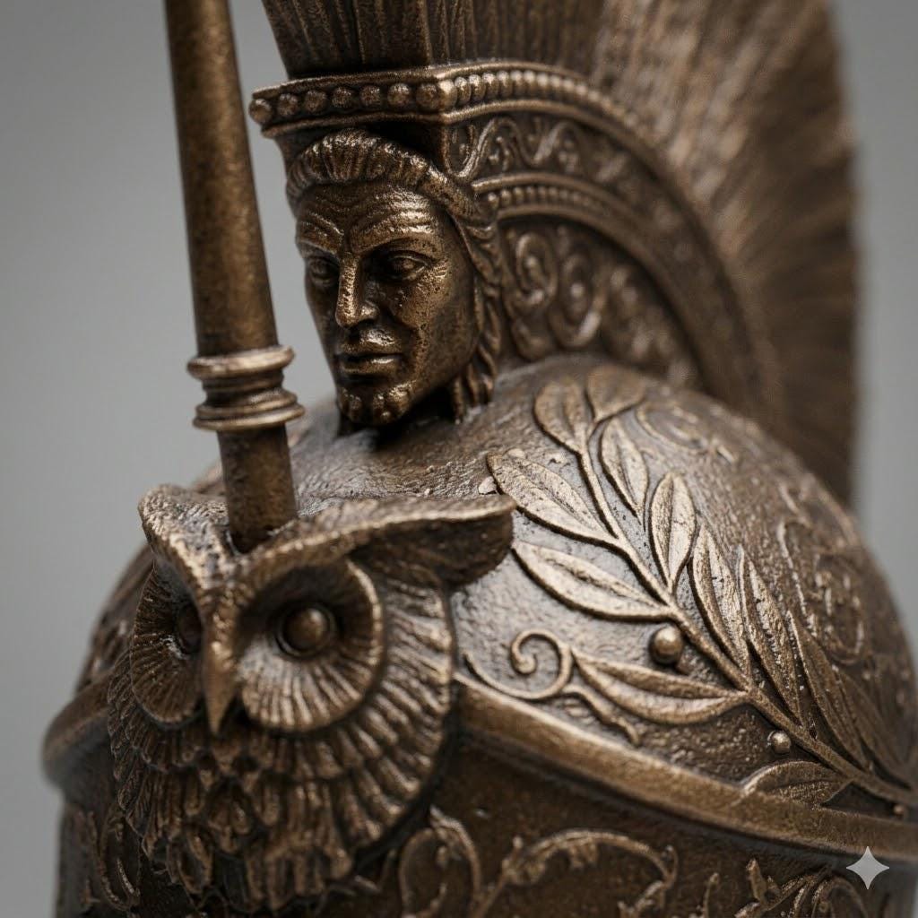 God Of Athens Greek Helmet Baroque Armory Mythology Cosplay 3D Printable Digital File - Image 3