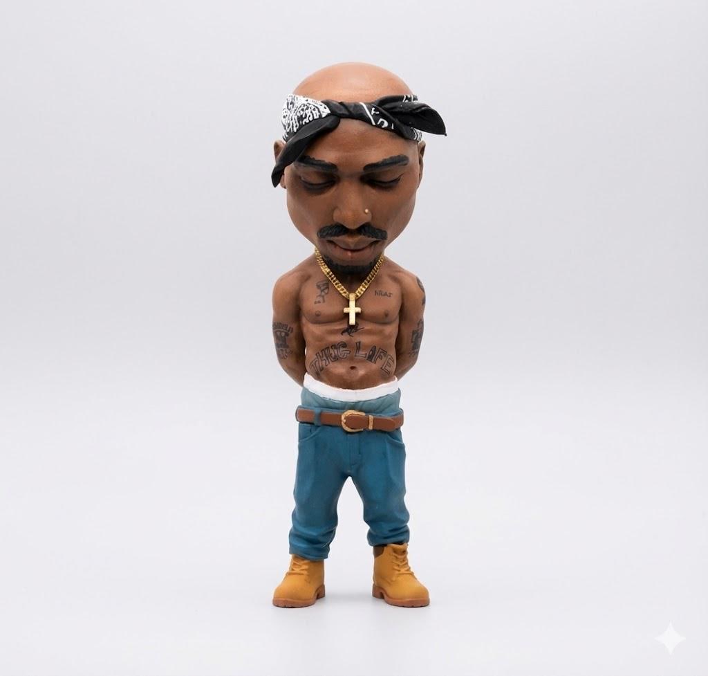 Limited Edition Stylized Tupac Shakur Collectible Figure Urban Art Toy 3D Print STL File