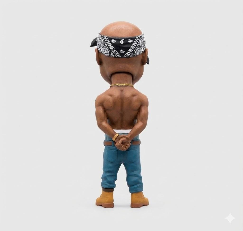 Limited Edition Stylized Tupac Shakur Collectible Figure Urban Art Toy 3D Print STL File - Image 3